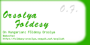 orsolya foldesy business card